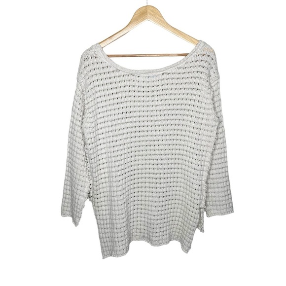 Free People FP Beach Coxy Knit Lightweight Sweater Ivory Medium - Picture 5 of 14